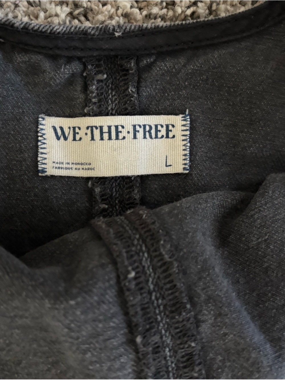 We the Free Women's Black Washed Denim Utility Jumpsuit - Picture 3 of 4